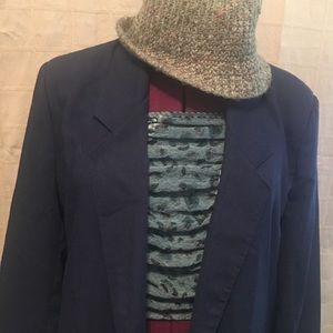 Alfred Dunner Dark Blue Lined Jacket
